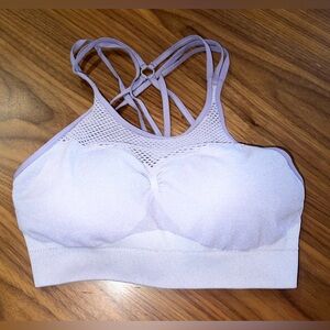 Bombshell Sportswear Lilac Strappy Sports Bra